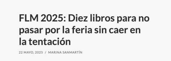 ¿Y tú qué te vas a llevar de la FLM 2025?