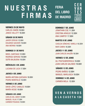 NUESTRAS FIRMAS PARA LA FERIA DEL LIBRO 2026