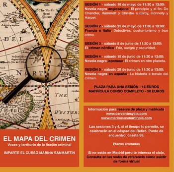 Inscríbete ya en el ciclo ‘El mapa del crimen’