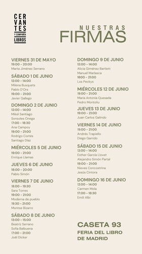 Nuestras firmas en la Feria del Libro de Madrid