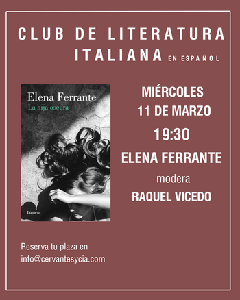 Club de literatura italiana: 'La hija oscura', de Elena Ferrante