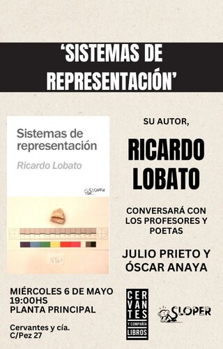 Presentamos 'Sistemas de representación', de Ricardo Lobato